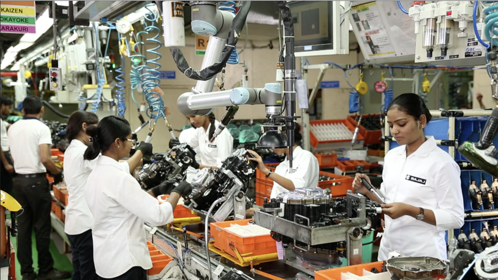 Bajaj Auto, Chakan using Universal Robots’ cobots in the assembly line